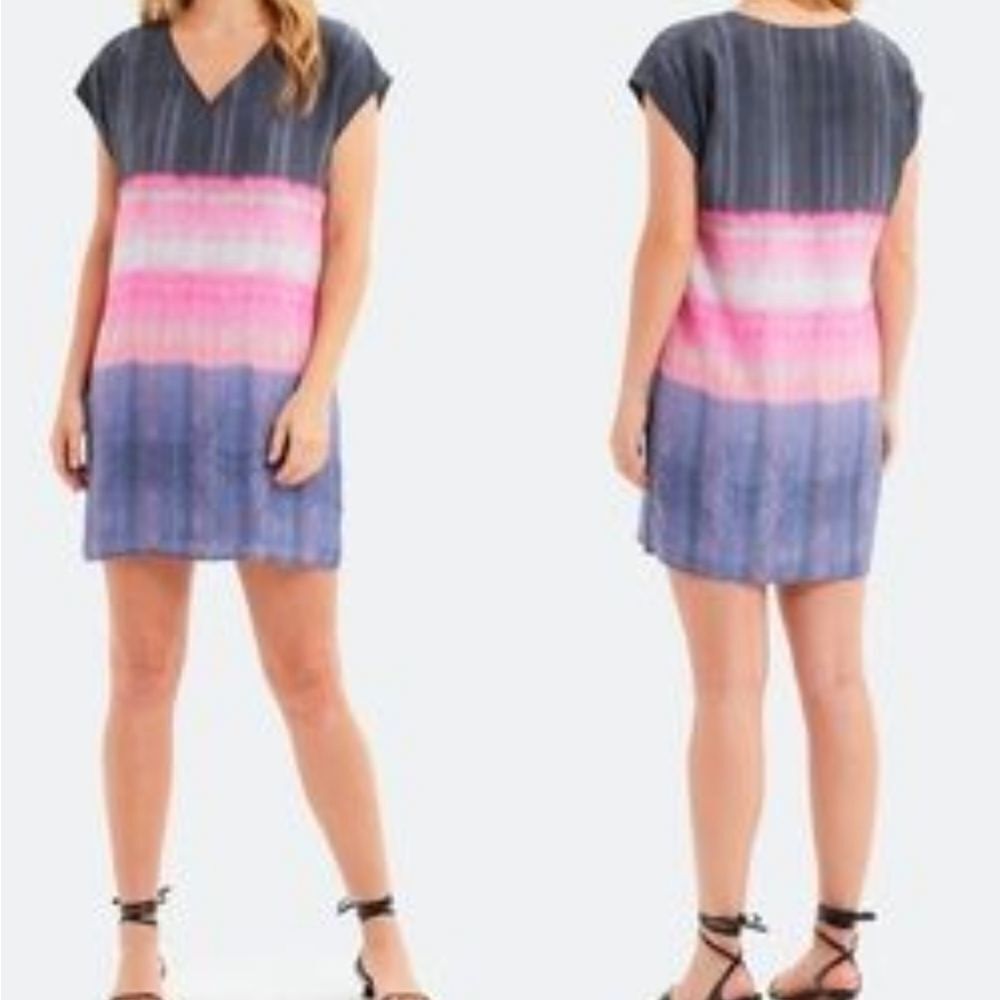 Marie Oliver Women's Andi Tie-Dye Short Sleeve V-Neck Mini Length Dress …